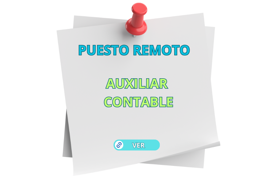 Auxiliar Contable Puesto laboral Bolivia